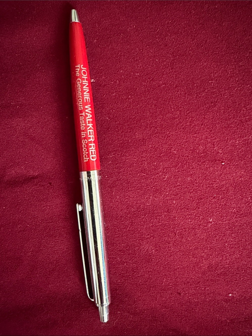 Johnnie Walker Red Promotional Pen - Red and Silver